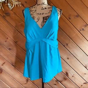 Lands End Drape front tankini top